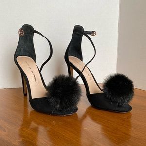 Chinese Laundry Fur Pom-Pom Heels